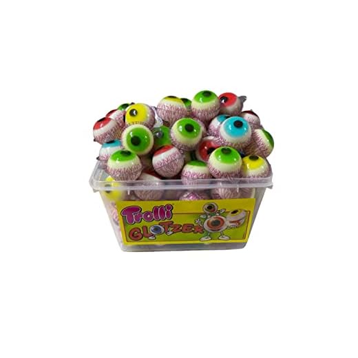 Trolli Glotzer 60 Pieces (1128g) - Schaumzucker Gummibonbon mit Füllung 10%