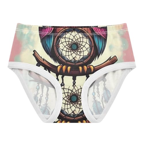 Girls Underwear Toddlers 2t Cotton Panties for Girl Print Briefs Girls Undies Colorful Cute Owl Pink