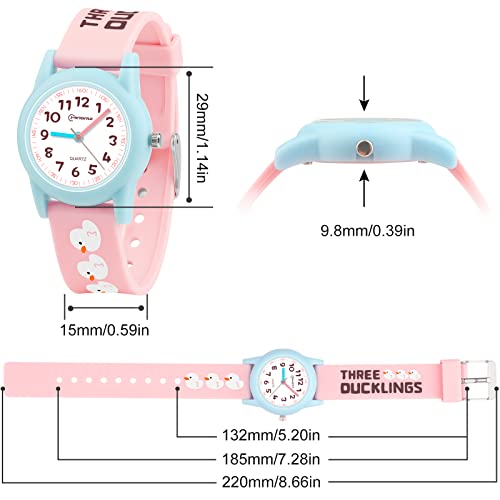Juboos Kids Watch, Waterproof Quartz Stone Kids Analog Watch Easy Study Time And Reading Teaching Tool For Boys And Girls Aged 3-12, Holidays, Birthdays, School Gifts #TOP5
