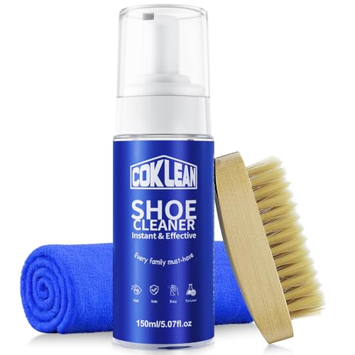 Foam Shoe Cleaner, White Sneaker Cleaner Kit for...