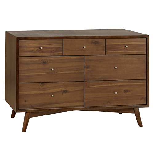 Image of Babyletto Palma 7-Drawer Assembled Double Dresser in Natural Walnut, Greenguard Gold Certified