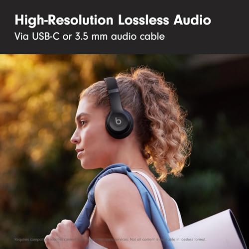 Beats Solo 4 - Wireless Bluetooth On-Ear Headphones, Apple & Android Compatible, Up to 50 Hours of Battery Life - Matte Black (Renewed Premium) by Beats - Used condition - Image 3