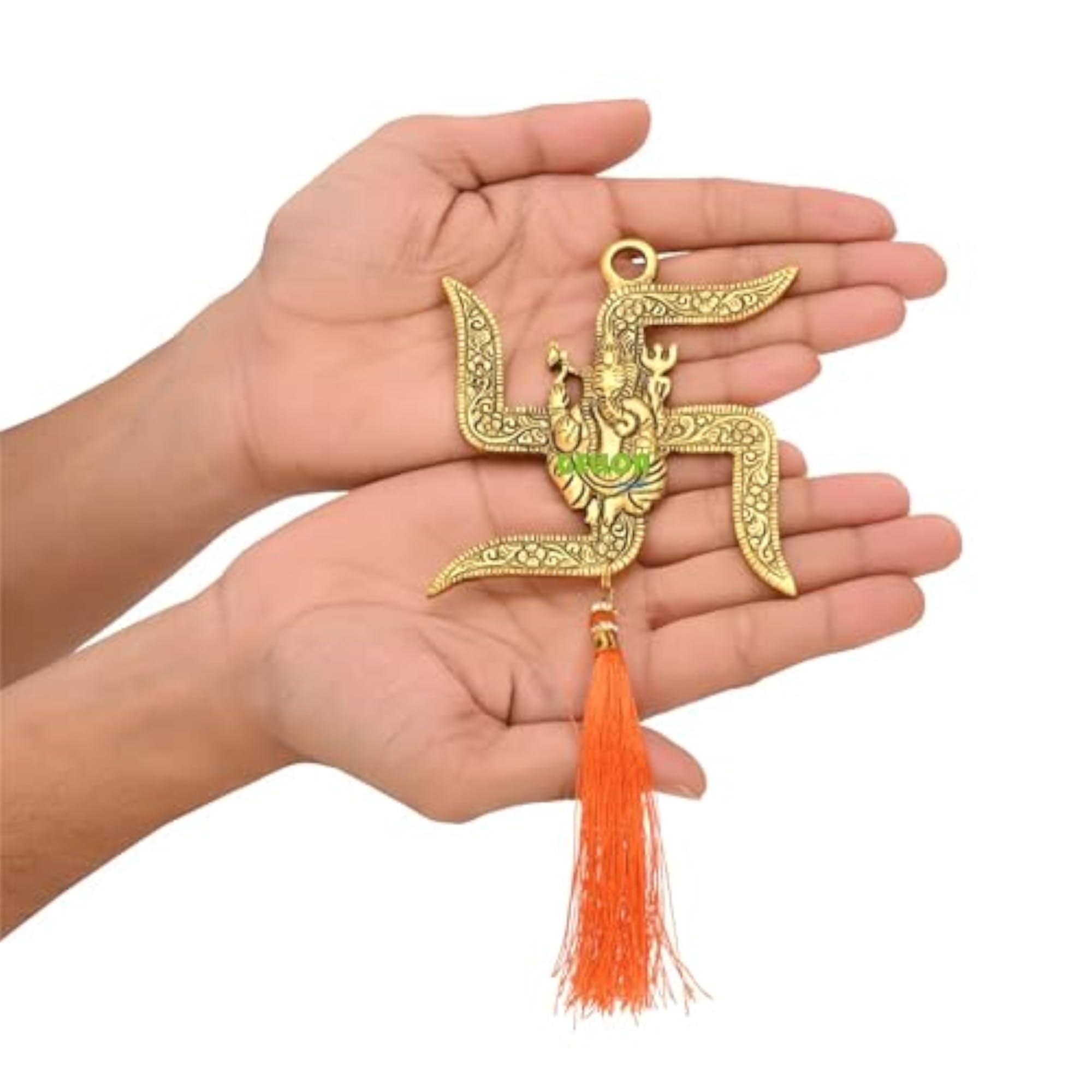 Shree Om Swastik Metal Wall Hanging for Decoration