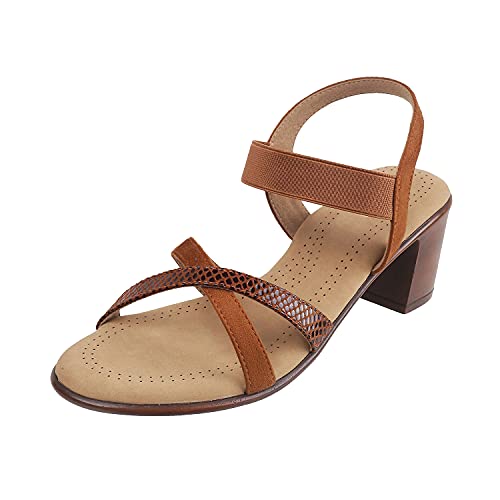 Image of Metro Women's Faux Leather Block Heel Strappy Fashion Sandals
