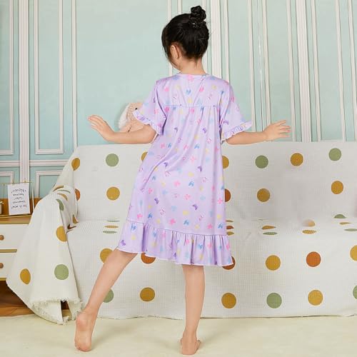 ICOSY Girls Nightgowns Toddler Girls Pajamas Princess Nightgown Clothes for Girl Casual Dress3