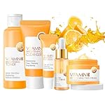 Skin Care Set, Vitamin C Skin Care Sets & Kits, Skin Care for Teenage Girls Gift Set with Cleanser, Toner, Serum, Eye Cream, Facial Cream, Skin Care Sets & Kits for Girls Women (Vitamin C)