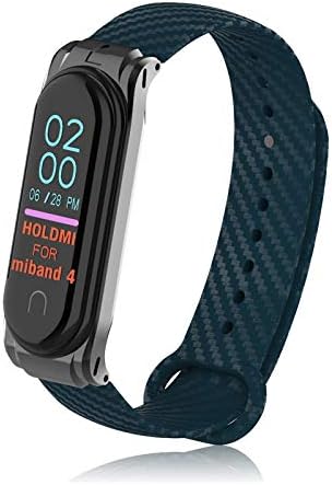 PULILANG MI Strap Replacement Bands for Xiaomi MI Band 4 Adjustable Smartwatch Wristband xiaomi Strap Carbon Fiber TPU