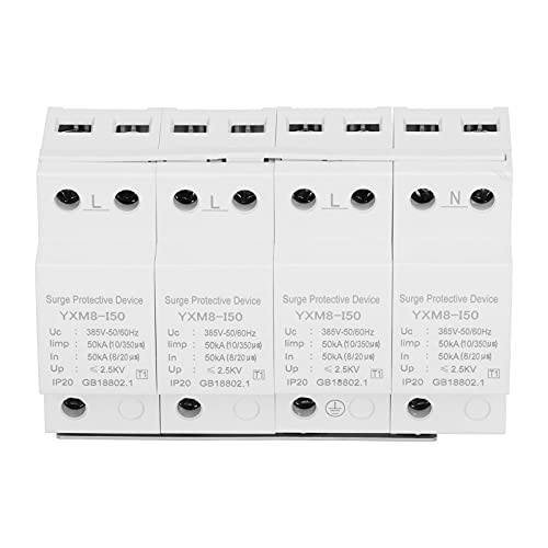 Electric Shock Protector Surge Protective Device Arrester Din Rail Mount Electrical Circuit Protector Ac385V 50/60Hz #TOP4