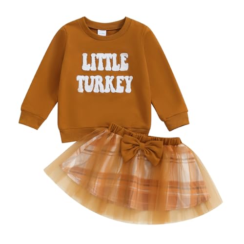 FIOMVA Toddler Girl Halloween Outfit Pumpkin Sweatshirt SweaterTo...