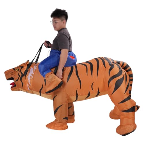 Costume de Tigre Gonflable en Polyester 210T Ultra Résistant avec Souffleur - 3