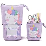 Amplias aplicaciones: no es solo un estuche, puede utilizarse como bolsa de maquillaje en el bolso. Este adorable estuche es perfecto para niñas y niños. Es un regalo ideal para escritores, amigos y estudiantes.