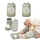 Baby Grip Socken Knieschoner Set, Baumwolle Grippy Antirutschsocken Baby Knieschoner zum Krabbeln Socken 6-12 Monate Junge