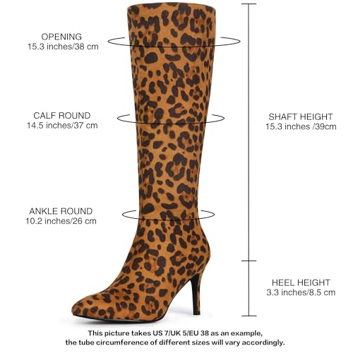 Perphy Classic Pointed Toe Stiletto Heel Knee High Boots for Women2