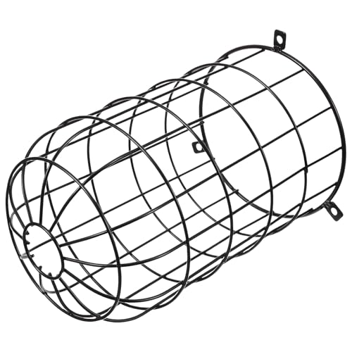 HOMSFOU Cubierta Protectora para Lámpara de Hierro Resistente Pantalla de Lámpara Colgante Vintage Estructura de Alambre para Iluminación Industrial Uso Exteriores E Interiores