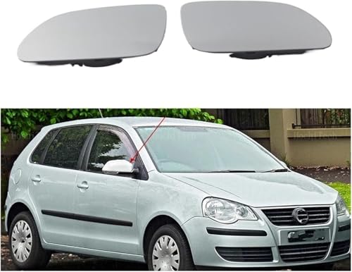 Cristal de espejo retrovisor para VW Polo 2006 2007 2008 2009 2010 repuesto de puerta lateral 3