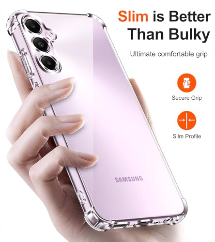 Image of Lustree Back Cover Transparent Case Compatible with Samsung Galaxy A05s | Clear + TPU Case with 4 Corner Air Cushion Protection & Camera Protection | Slim& Stylus Cover