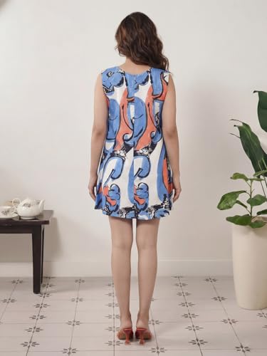 Image of Leriya Fashion Women Leriya Fashion Dress for Women | Western Mini One Piece Dress for Women Short & Long | Casual Summer Sleeveless Dresses for Resort & Stylish Party Outifits