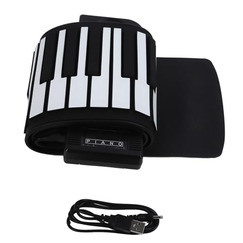 61 tecla Roll up piano teclado electrónico portátil con salida midi 128 tonos ritmos 45 canciones de demostración teclado de silicona plegable para niños adultos principiantes