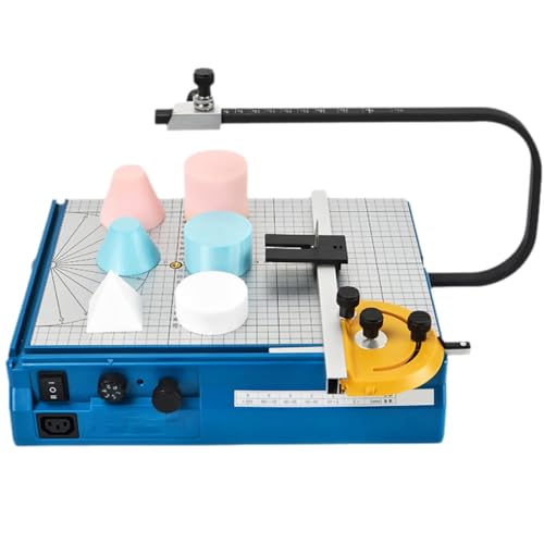 Cortador de espuma eléctrico con temperatura ajustable y regla giratoria para corte de precisión y proyectos de bricolaje