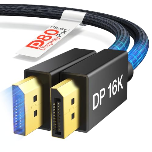 IVANKY VESA Certified 80Gbps DisplayPort Cable 2.1,UHBR20 16K DP Cord 6.6FT - image 1