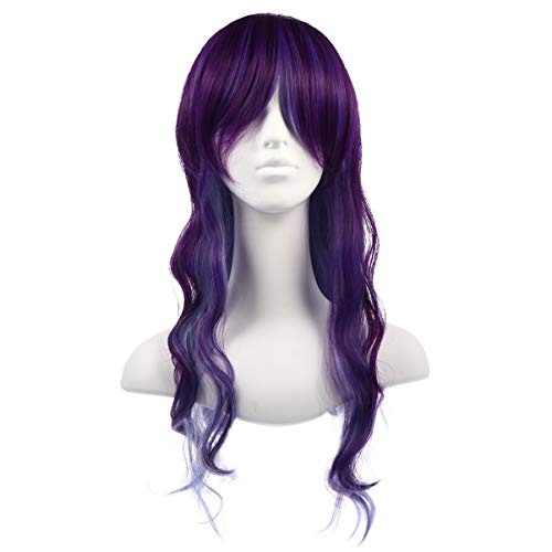 PIXNOR Longo Cacheado GÃ³tico Lolita Harajuku Anime Cosplay Traje de Natal Peruca Multicolor Cabelo