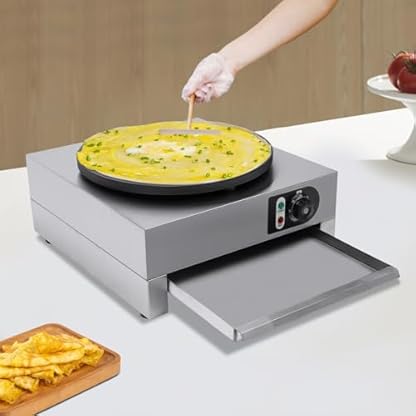 Elektrischer Crêpe-Maker Tragbarer Crêpe-Maker Antihaft-Dipplatte Temperatur einstellbar 50-300℃ für Cafés Restaurants und Imbisswagen,58x53x33cm – Bild 5