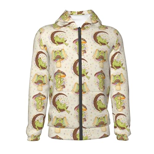 Frogs Kid Hoodies Boys Zip Up Sweatshirts Girls Pullover with Pocket2