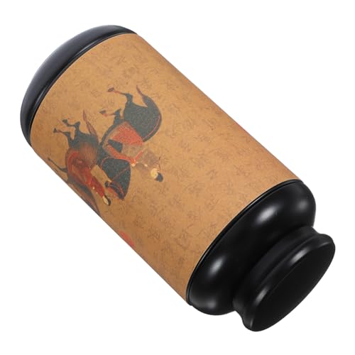 Healifty Tarro Metálico Hermético Pequeño para Té y Diseño Vintage Multifunción Lata de Hojalata Resistente para Almacenamiento Cocina y Escritorio