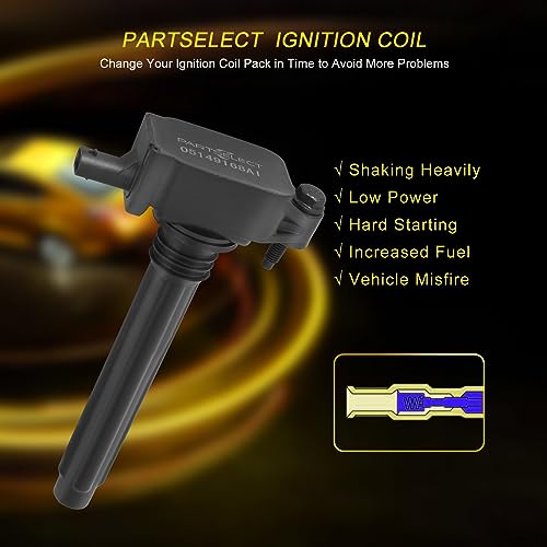 6PCS Ignition Coil Pack Replacement for Jeep Grand Cherokee Wrangler by Partselect - Used condition - Image 6