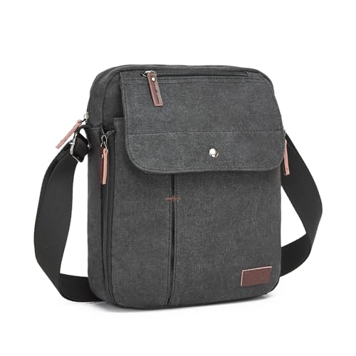 Kono Bolso Bandolera Hombre Pequeño de Lona, Bolsa de...