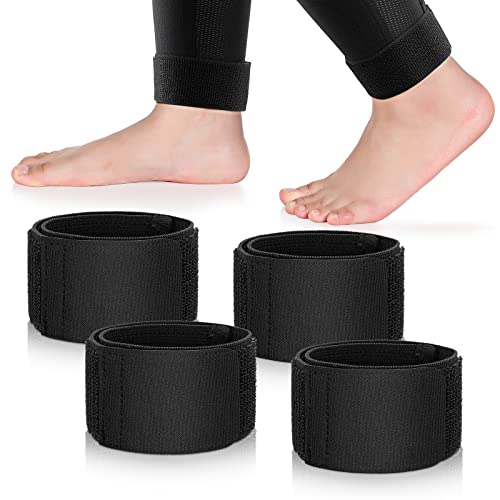 2 Pares de Bandas de Sujeta de Espinilleras Sujeción de Espinilleras con Cierre Ajustable Soporte de Espinilleras de Fútbol Correa de Espinilleras de Usar sobre Calcetines para Hombre Mujer