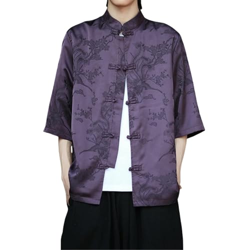 Chemisier d'été traditionnel chinois homme en jacquard fluide pour vos vacances