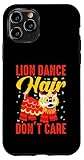 lion dance hair don't care cultura cinese dancing custodia per iphone 11 pro