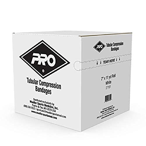 MUELLER Sports Medicine Tubular Knit Compression Bandage, Compression Sleeve Support for Men and Women, Cut-to-Fit, Machine Washable, White, 7-Inches Wide