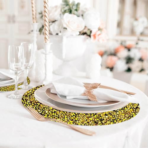 Set de table or résistant chaleur anti-tache grand format 40cm pour dîner - 5
