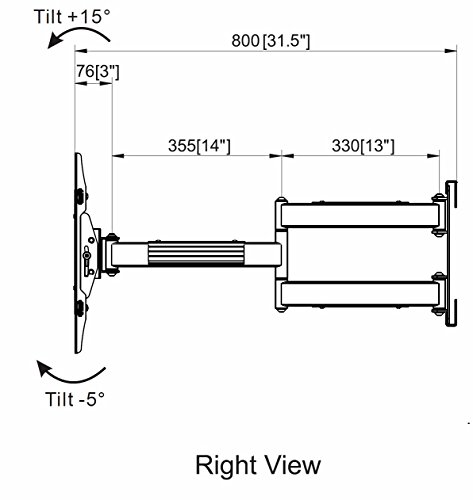 Universal Long 32" Extension Articulating Wall Mount For Samsung, Lg, Sony, Vizio 55", 65", 75" (16" Or 24" Stud) For Led Tv #TOP4