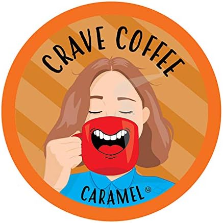 Crave Beverages Flavored Coffee Pods Compatible with 2.0 K-Cup Brewers, Single Serve Caramel, 40 Count