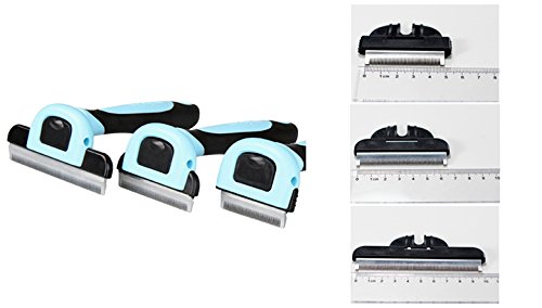 Tamia-Home Q-005 - Cepillo de Pelo para Perros y Gatos (eliminación eficaz del Pelo Suelto), Color Azul