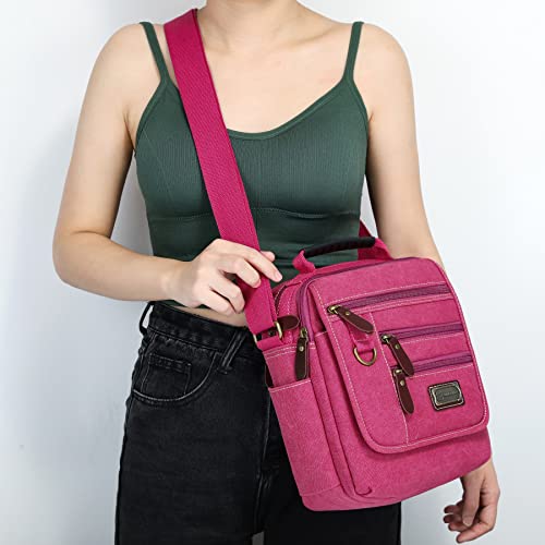 Image of Mens bag Canvas Shoulder Bag Small Messenger Crossbody Bag Work Bag Vintage Multi-function