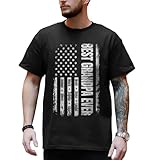 FLOCHIL Personalized Best Grandpa Ever Shirts for Men, Custom Grandpa Shirt with Grandkids Names, Customized Fathers Day T Shirt, Gifts for Fathers Day, Christmas