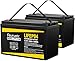 Feuruetc 12V 100Ah LiFePO4 Battery - Small RV Battery with 100A BMS, 15000+ Deep Cycles, Solar Energy Storage, Lithium Phosphate Batteries for Home Motor, Travel Trailer, Camping, Off-Grid Power(2PC