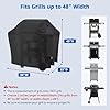 SunPatio Grill Cover 50 Inch, Outdoor Heavy Duty Waterproof Barbecue Gas Cover, UV & Fade Resistant, All Weather Protection Compatible for Weber CharBroil Kenmore Nexgrill Grills and More, Black #1