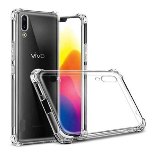 Image of Lustree Compatible with vivo Y95 Back Cover| Clear + TPU Case with 4 Corner Air Cushion Protection & Camera Protection | Slim& Stylus Cover for vivo Y95