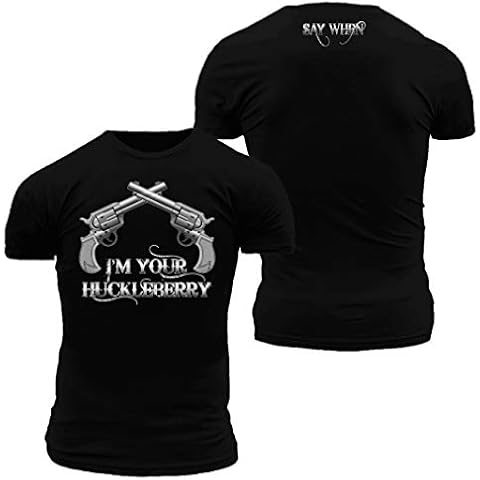 Downrange Apparel I'm Your Huckleberry T Shirt (Large) Black Cover