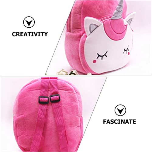 LUOZZY Plush Unicorn Backpack Animal Schoolbag Crossbody Bag Cartoon Mini Travel Bag Kids Creative G