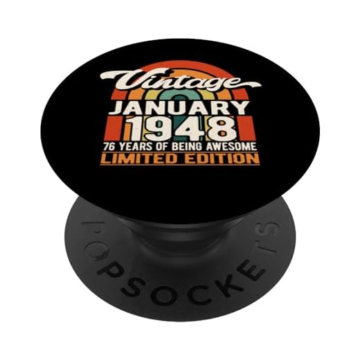 76 años de ser impresionante Vintage enero 1948 76 cumpleaños PopSockets PopGrip Intercambiable