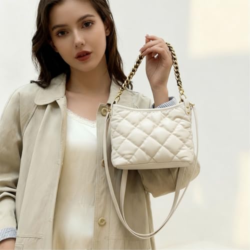 Bolso bandolera acolchado para mujer con asa superior miniatura 2