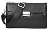 Genuine Leather Mens Large Stylish Wrist Bag Money Travel Organiser Clutch Bag A302 Black #2