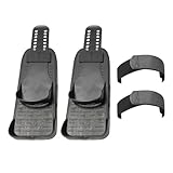 CHMINGDE 1 Pair Rowing Machine Replacement Foot Pedals with Straps Elliptical Machine Pedals for Gym Equipment Spare Parts Accessories, black