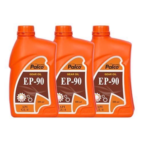 Image of PALCO EP 90 Extreme Pressure Gear Oil for Gear Box 500ml (Pack 3) | API GL 4 Gear Oil for Cars, Buses & Trucks High Performance Heavy-Duty for Smooth Transmissions, Superior Protection